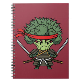 Funny Broccoli Samurai Warrior Japanese Art Illust Notitieboek