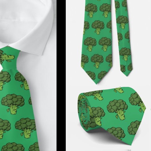 Funny Broccoli Vegetable Gag Gift Stropdas Necktie