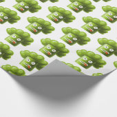 Funny Broccoli Vegetarian Pattern Cadeaupapier (Hoek)