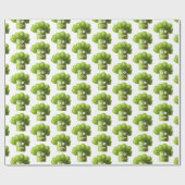 Funny Broccoli Vegetarian Pattern Cadeaupapier (Vlak)