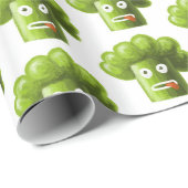 Funny Broccoli Vegetarian Pattern Cadeaupapier (Rol Hoek)