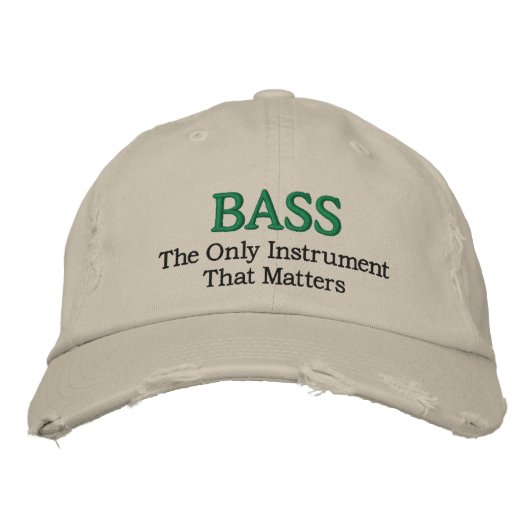 Funny Brodé Bass Casquette de musique (Devant)