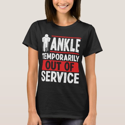 Funny Broken Ankle Recovery Broken Ankle Warrior T-shirt (Voorkant)