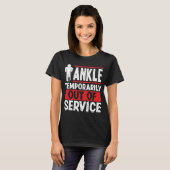 Funny Broken Ankle Recovery Broken Ankle Warrior T-shirt (Voorkant volledig)