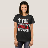 Funny Broken Toe Recovery Humor Broken Toe Warrior T-shirt (Voorkant volledig)