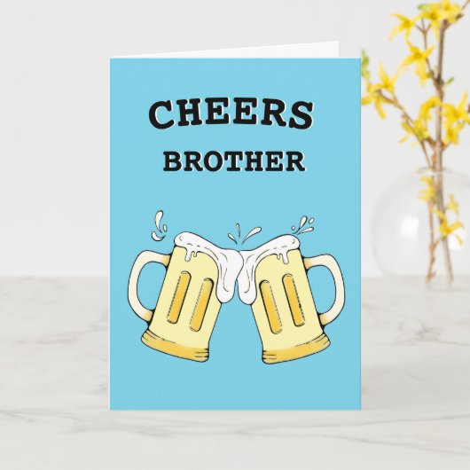 Funny Brother carte d'anniversaire (Fleur jaune)