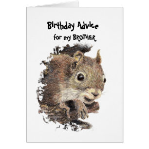 Funny Brother Old Age Birthday Squirrel Advocate