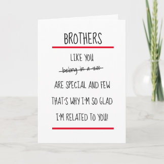 Funny Brothers Cheeky Verse Birthday Kaart
