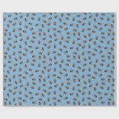 Funny Brown and Blue Stink Bugs Insects Patterned Cadeaupapier (Vlak)