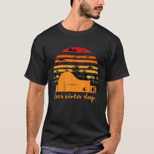 Funny Brown Beer Winter Sleep T-shirt