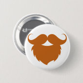 Funny Brown Mustache Ronde Button 5,7 Cm (Voorkant /achterkant)
