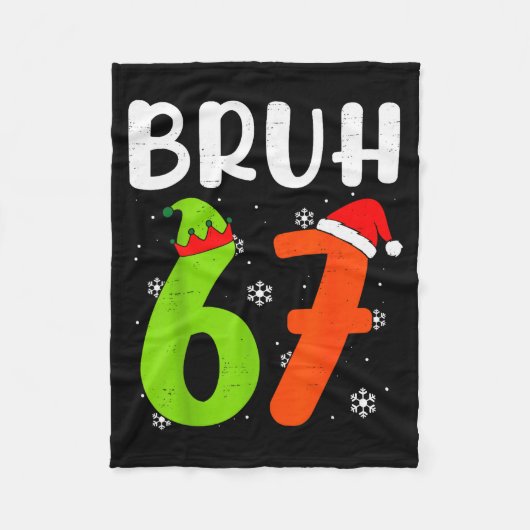 Funny Bruh 67 Christmas Pajamas Six Seven Xmas 6-7 Fleece Deken (Voorkant)