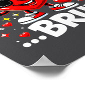 Funny Bruh 67 Six Seven Meme Valentine Heart Dabbi Poster (Hoek)