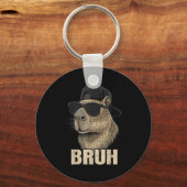 Funny Bruh Meme Capybara Lover Cool Sungles For Me Sleutelhanger (Voorkant)