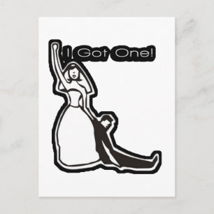 Funny bruiloft ik heb er één. briefkaart