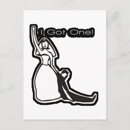 Funny bruiloft ik heb er één. briefkaart (Voorkant)