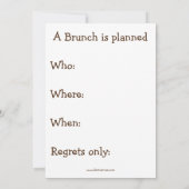 Funny Brunch Uitnodiging (Achterkant)