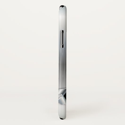 Funny Brushed Metal and Bullet Holes Case-Mate iPhone Case (Achterkant / rechts)