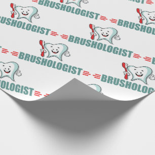 Funny Brushing Teeth Cadeaupapier