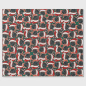 Funny Brussels Griffon Kerstmis Cadeaupapier (Vlak)