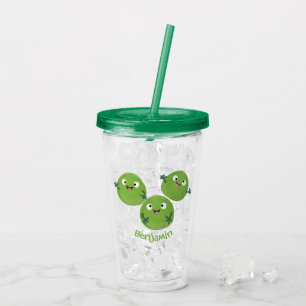 Funny Brussels spruitgroenten cartoon Acryl Drinkbeker