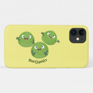 Funny Brussels spruitgroenten cartoon iPhone 11 Hoesje