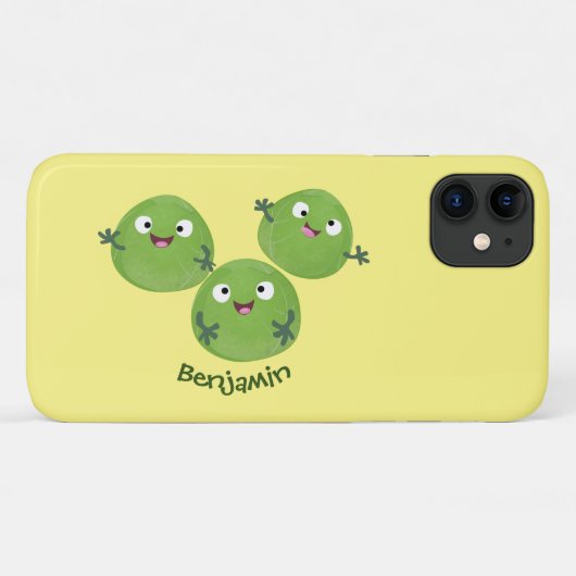 Funny Brussels spruitgroenten cartoon Case-Mate iPhone Case (Achterkant (horizontaal))