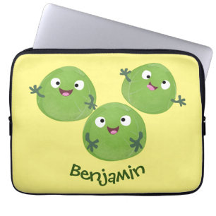 Funny Brussels spruitgroenten cartoon Laptop Sleeve
