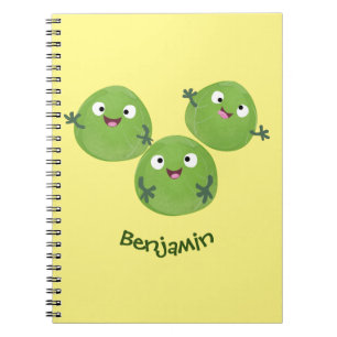 Funny Brussels spruitgroenten cartoon Notitieboek