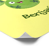 Funny Brussels spruitgroenten cartoon Poster (Hoek)