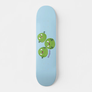 Funny Brussels spruitgroenten cartoon Skateboard