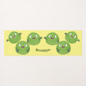 Funny Brussels spruitgroenten cartoon Yogamat (Achterkant (horizontaal))