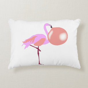 Funny Bubble Gum Flamingo Bgloing Bubble Accent Kussen