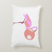 Funny Bubble Gum Flamingo Bgloing Bubble Accent Kussen (Achterkant (Verticaal))
