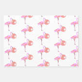 Funny Bubble Gum Flamingo Bgloing Bubble Inpakpapier Vel (Voorkant)