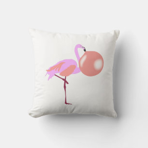 Funny Bubble Gum Flamingo Bgloing Bubble Kussen