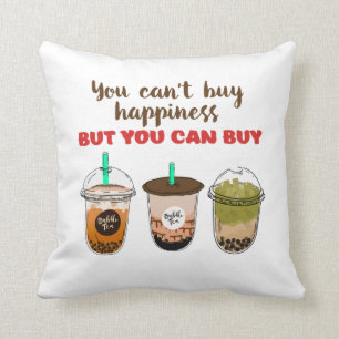 Funny Bubble Tea Boba Lover kan geen geluk kopen Kussen