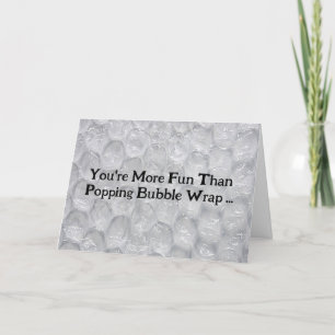 Funny Bubble Wrap en Stress Compliment Card Kaart