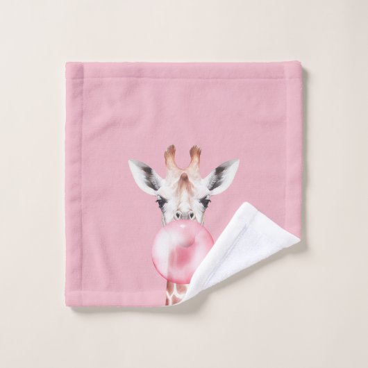 Funny Bubblegum Giraffe (Gant de toilette)