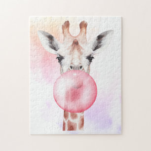 Funny Bubblegum Giraffe Legpuzzel