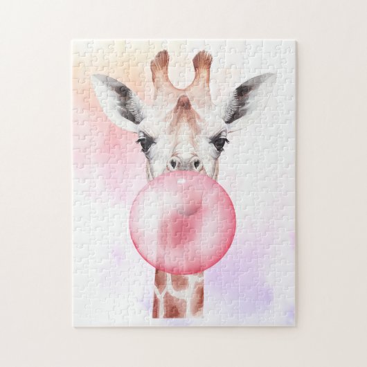 Funny Bubblegum Giraffe Legpuzzel (Verticaal)