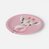 Funny Bubblegum Giraffe Papieren Bordje (Gekanteld)