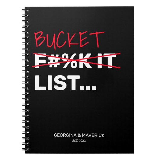 Funny Bucket List Couples Adventure Keepomwille Notitieboek (Voorkant)