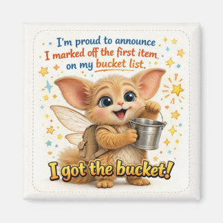 Funny Bucket List Dad Joke Magneet