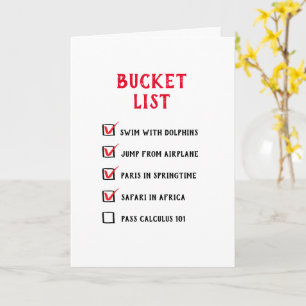 Funny Bucket List - Verjaardagspensioen Afstuderen Kaart