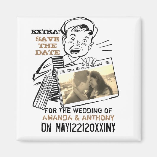 Funny budget behalve datum aangepaste fotomagneet magneet (Voorkant)