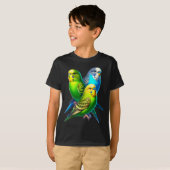 Funny Budgie Budgerigar Design T-shirt (Voorkant volledig)