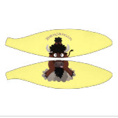 Funny buffalo bison cartoon illustratie basketbal (Panelen)