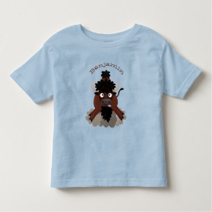 Funny buffalo bison cartoon illustratie kinder shirts