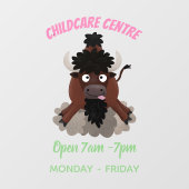 Funny buffalo bison cartoon illustratie raamsticker (Vel)